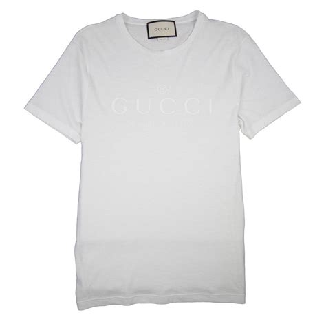 gucci logo t shirt men|Gucci t shirt white logo.